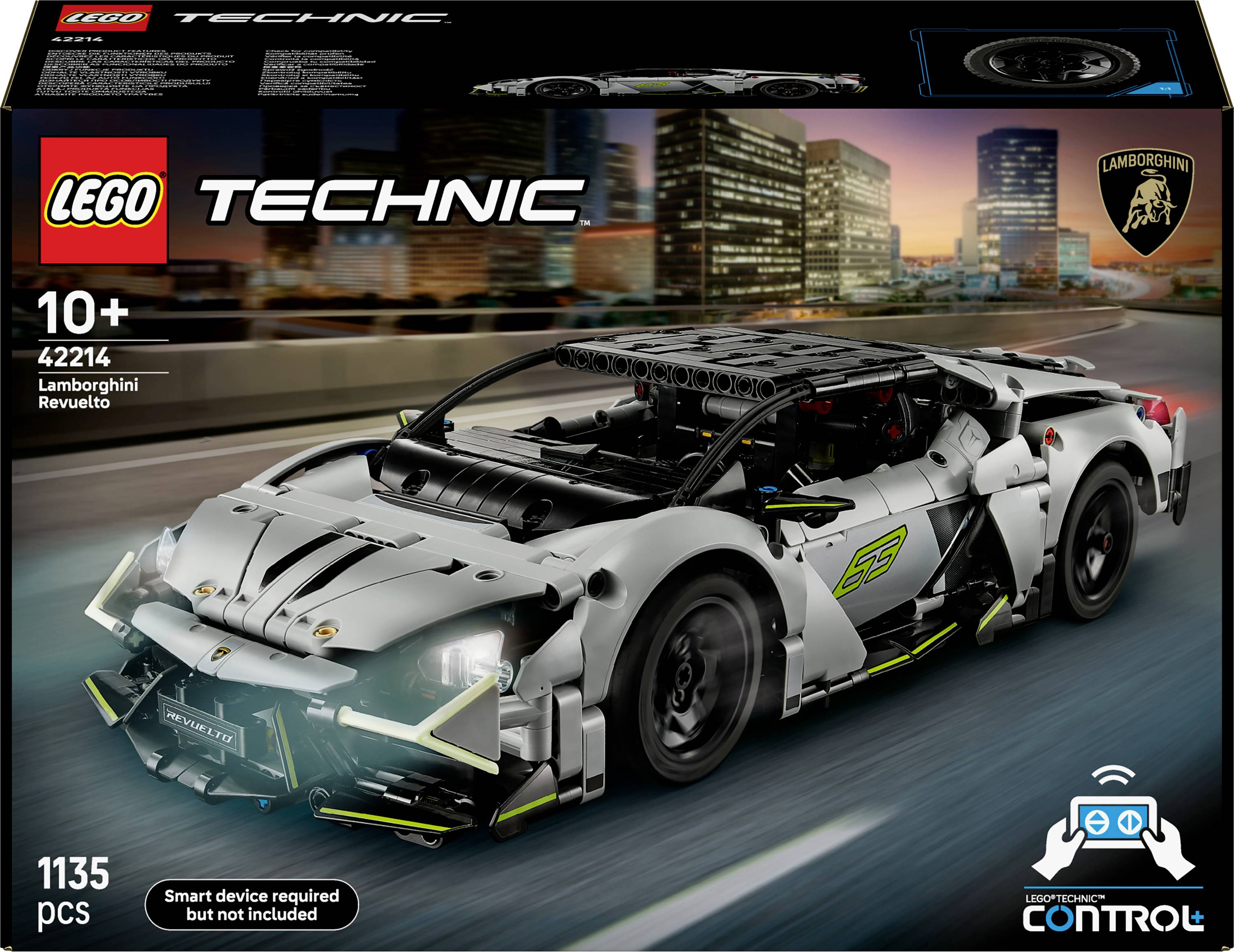 Lego Technic Lamborghini Revuelto (Set 42214) – Remote-Controlled Super Sports Car with Lights, Steering & Rechargeable Battery Hub, New(Box Damaged) 3