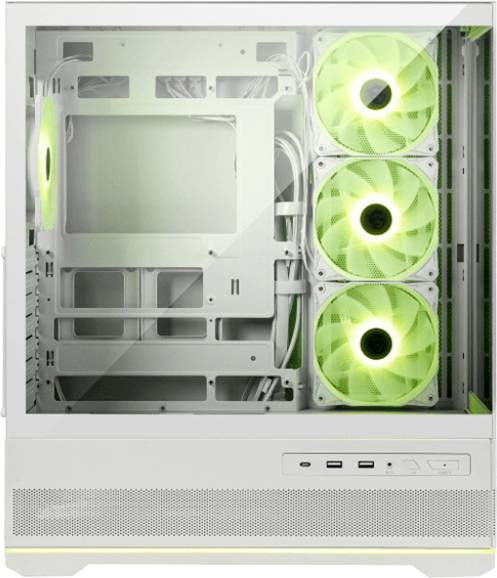 MSI MSI GEH Midi MAG PANO 110R PZ WHITE midi tower PC skrinka biela 4 predinštalované LED ventilátory-0