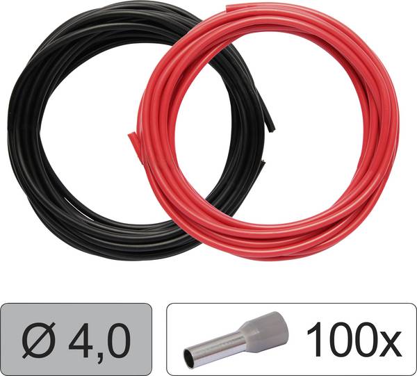 Quadrios 25CW130 jeden drôt, LiFY, 4.0 mm², červená, čierna, 1 sada