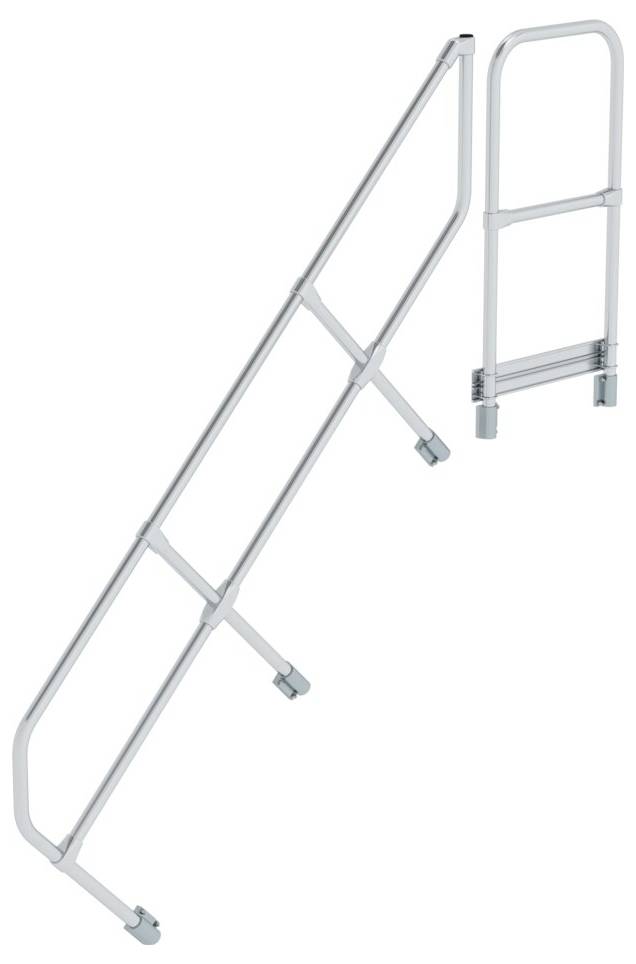 MUNK Günzburger Steigtechnik 600507 Munk Druhé madlo na schody s plošinou 45° 7 schodov 1 ks