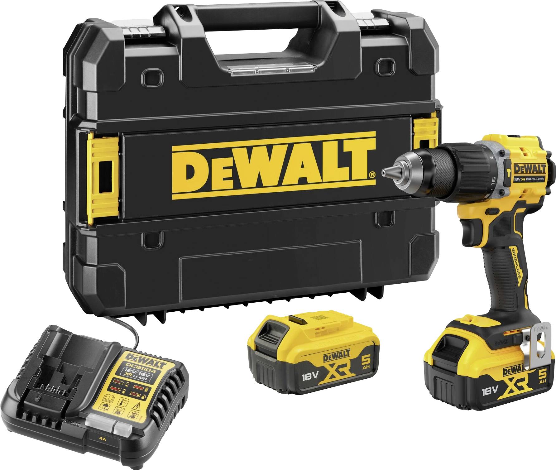DEWALT DCD799P2T-QW 2-växel-Slagborrmaskin batteri inkl. 2x batterier, inkl. laddare, inkl. väska