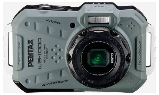 Robustný, vode a nárazom odolný digitálny fotoaparát v sivej farbe s nápadným, odolným dizajnom, ideálny pre outdoorové aktivity.