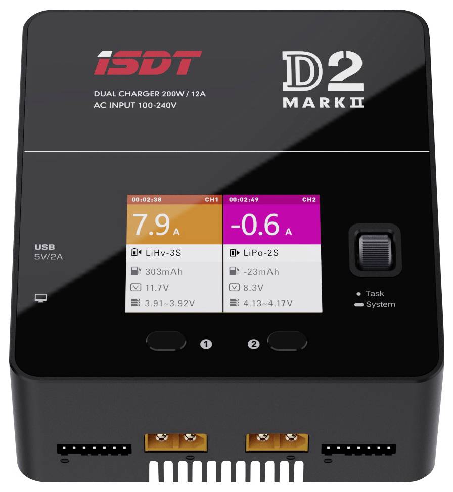 ISDT D-2 MARK2 modelárska multifunkčná nabíjačka 12 A LiPolymer, LiIon, LiFePO, LiHV, NiMH, NiCd, olovo-5