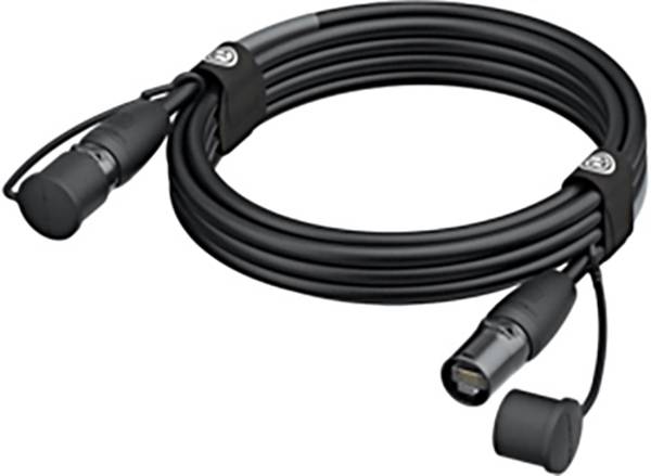 Neutrik NKE5E-E1E1-M0100 RJ45 sieťové káble, prepojovacie káble CAT 5e 10 m čierna vhodné pre vonkajšie oblasť 1 ks