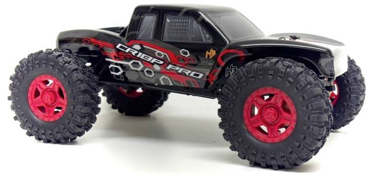 Hobby Plus CR18P EVO PRO JUICED Rood Brushless 1:18 RC auto Elektro Truggy 4WD RTR 2,4 GHz