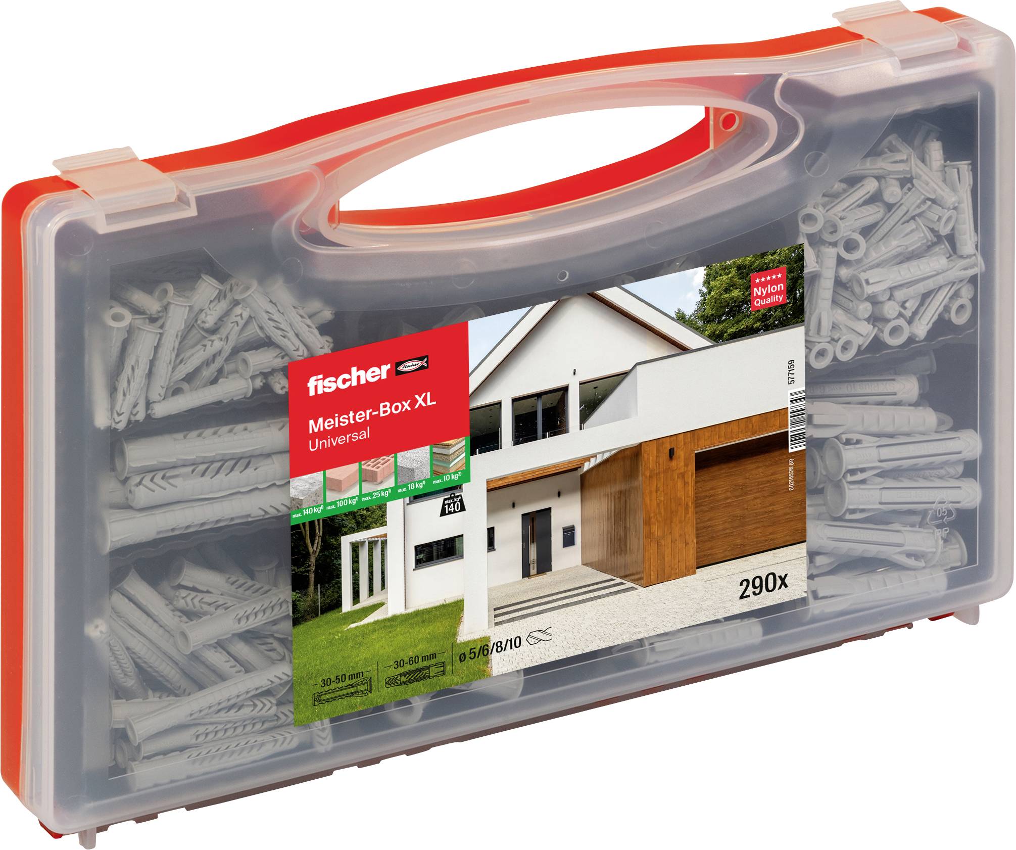 Fischer Meister-Box XL box s výberom hmoždiniek 577159 290 ks