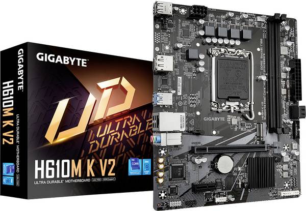 Gigabyte H610M K V2 Základná doska Socket Intel® 1700 Tvarový faktor Micro-ATX Čipová sada základnej dosky Intel® H610