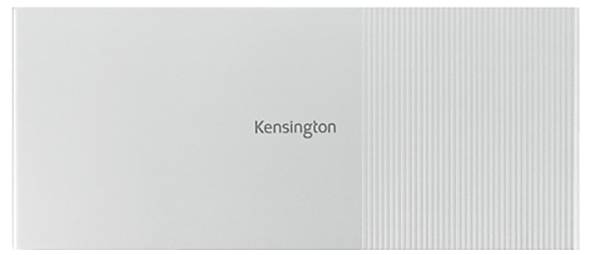 Biela krabica na balenie s nápisom 'Kensington' v strede.