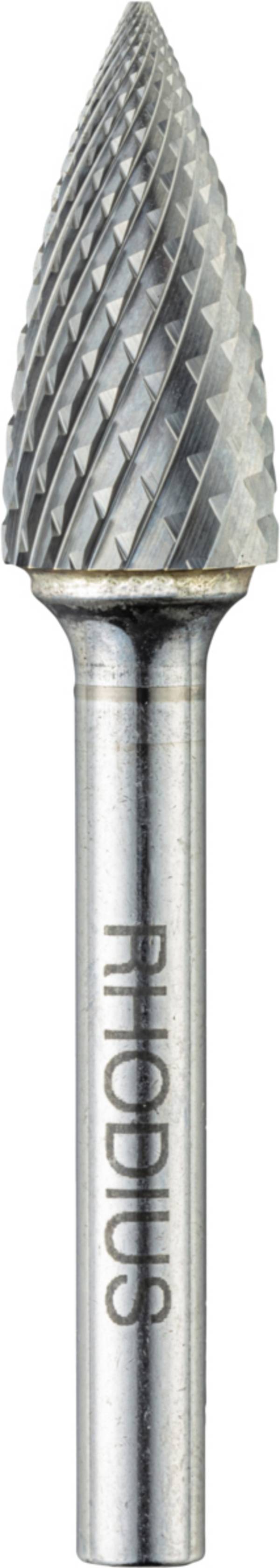 Rhodius 304526 fréza tvrdokov lomený oblúk    Pracovná dĺžka 25.0 mm Ø hriadeľa 6 mm 1 ks