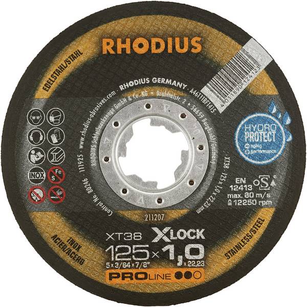 Rhodius XT38 X-LOCK 211207 rezný kotúč  25 ks nerezová ocel, ocel