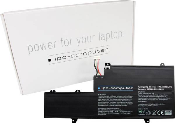 ipc-computer akumulátor do notebooku Akku OM03 REPLACE 11.55 V 3800 mAh IPC-Computer