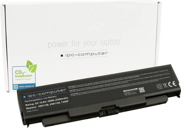 ipc-computer akumulátor do notebooku Akku LE T440P-68-3S2P REPLACE 10.80 V 5200 mAh IPC-Computer