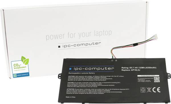ipc-computer akumulátor do notebooku Akku AP16L5J REPLACE 7.40 V 4350 mAh IPC-Computer
