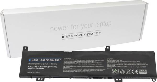 ipc-computer akumulátor do notebooku Akku C31N1636 REPLACE 11.40 V 4100 mAh IPC-Computer