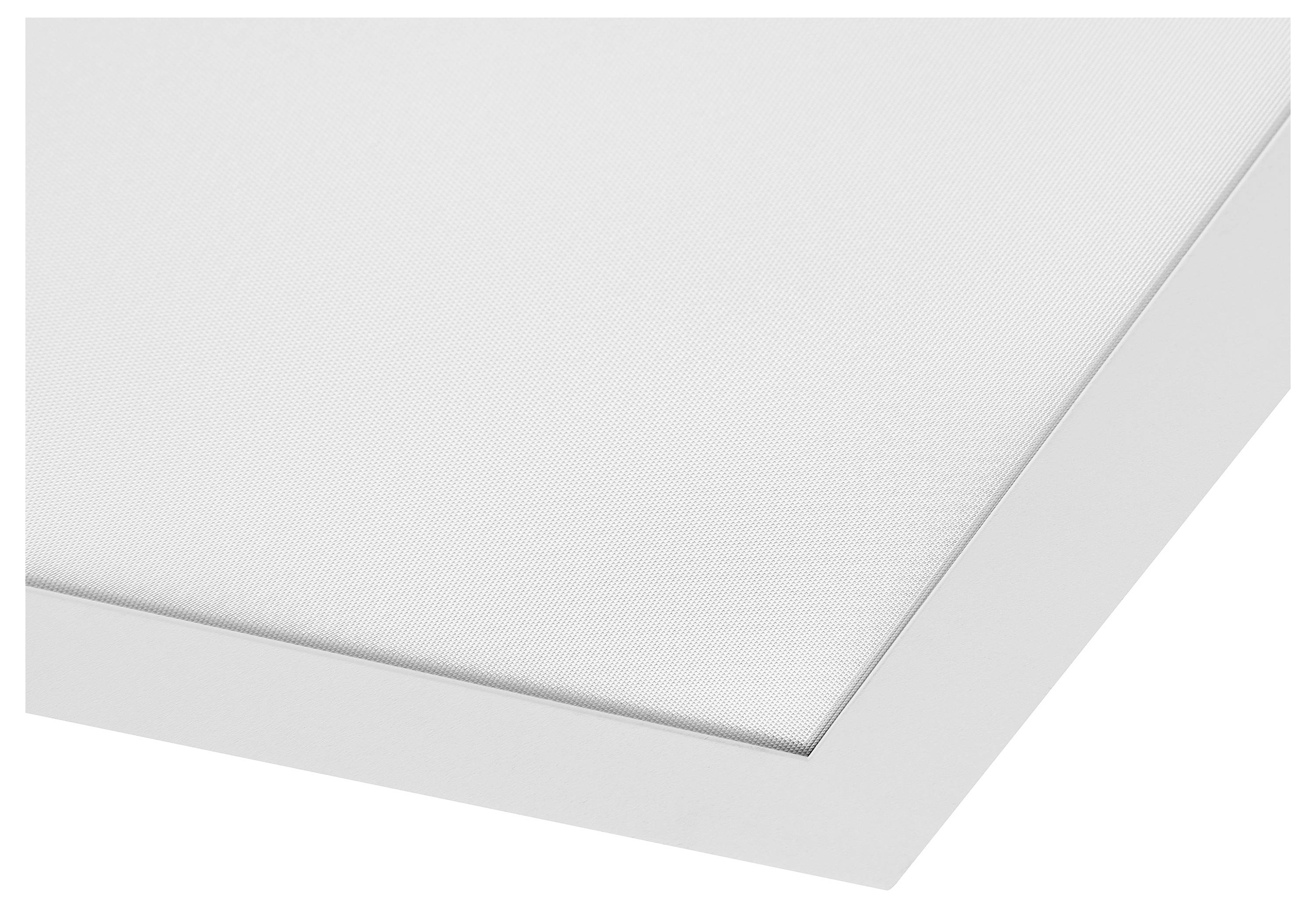 Biela štvorcová doska s úzkym lemujúcim okrajom, pravdepodobne kryt alebo panel.