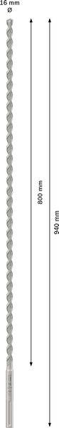 18-palcový vrták s celkovou dĺžkou 864 mm. Hĺbka vŕtania je 800 mm.