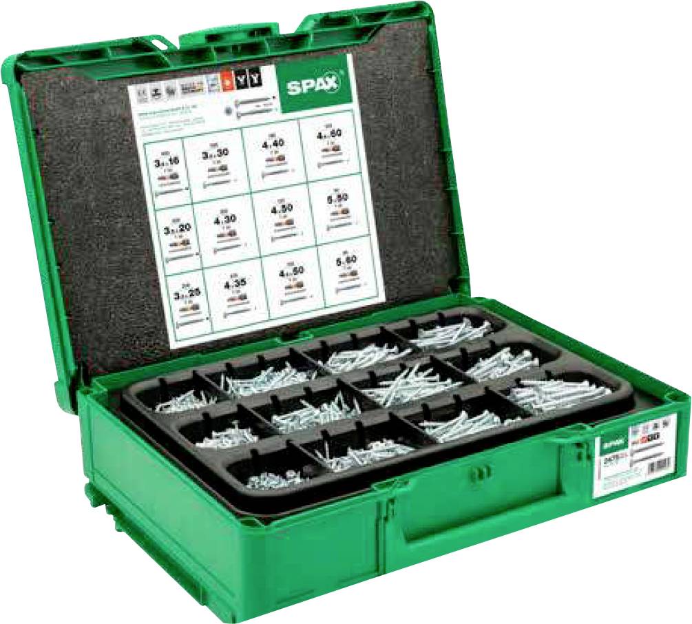 SPAX systainer³ T-Loc 5000009172010 Skrue-sæt 1 stk