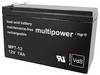 multipower MP7-12 142239 olovený akumulátor 12 V 7 Ah olovený so skleneným rúnom (š x v x h) 65 x 102 x 151 mm plochý konektor 4,8 mm bezúdržbová, nebadateľné vybíjanie, VDS certifikácia