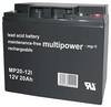 multipower MP20-12I 142653 olovený akumulátor 12 V 20 Ah olovený so skleneným rúnom (š x v x h) 76 x 167 x 181 mm skrutkované M5  bezúdržbová, nebadateľné vybíjanie