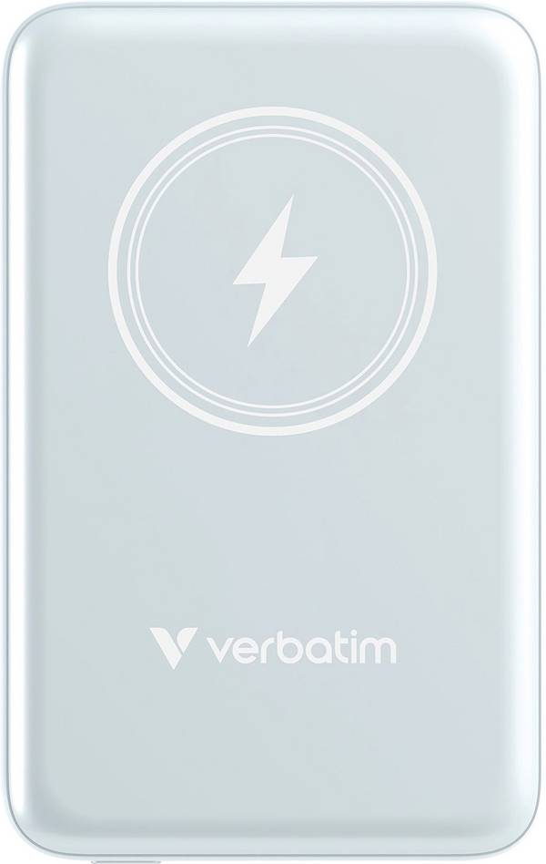 Verbatim Charge 'n' Go Magnetic Wireless powerbanka Li-Pol, 10000 mAh, Rýchle nabíjanie, Quick Charge 3.0, Power Delivery 3.0, adaptívne rýchle nabíjanie, USB-C®, modrá