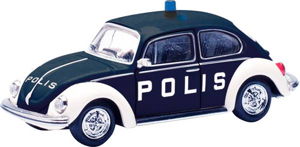 Herpa 097390 H0 Volkswagen Chrobák 1303 "Polis" (Švédsko)