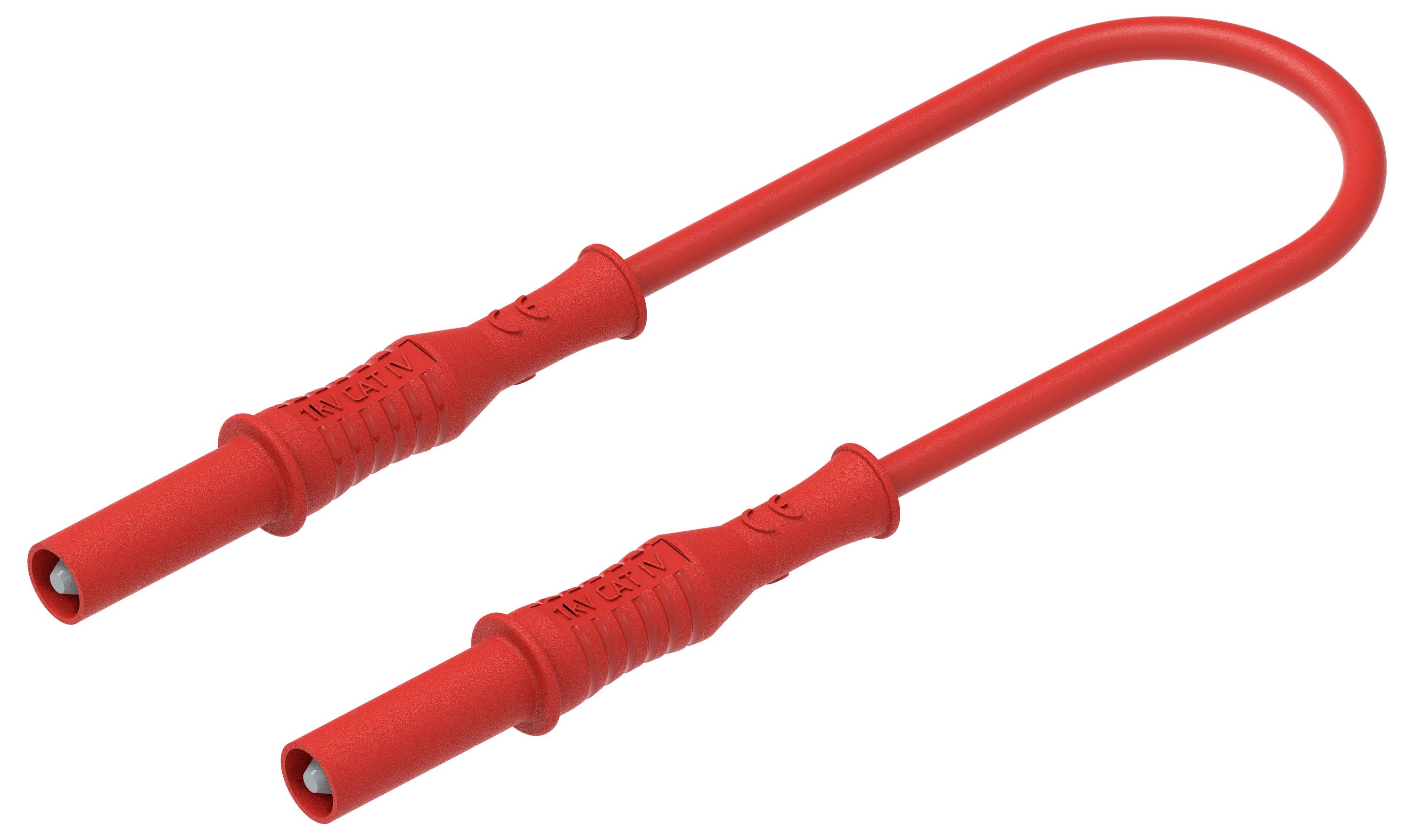 Electro PJP 2311-IECIV-CD1-100R merací kábel [banánikova zástrčka 4 mm - ] 1 m červená 1 ks-2