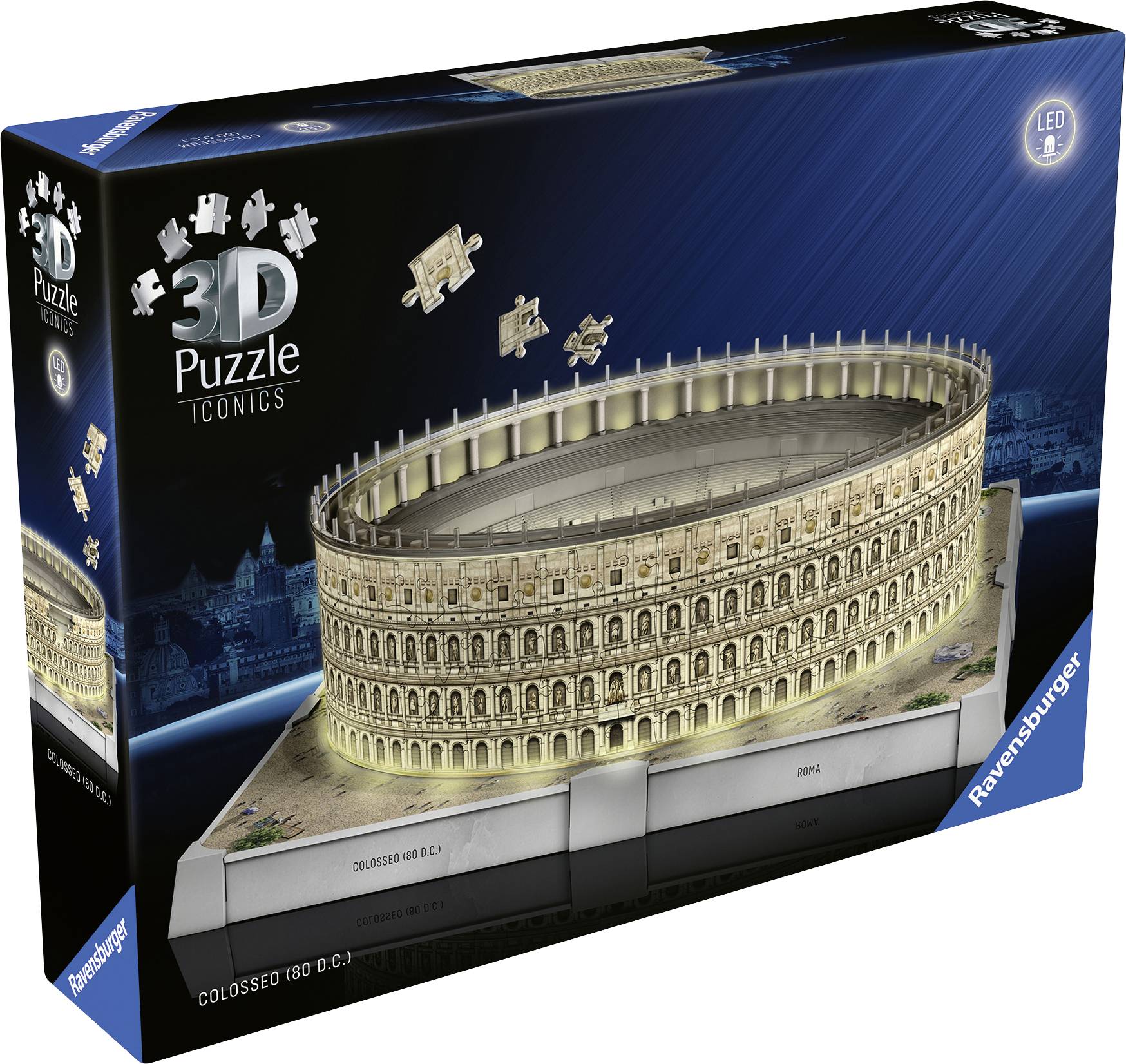 Puzzle Ravensburger 3D Iconics : Colosseum Rome avec LED 12008034 1 pc(s) 12008034 1 pc(s) 12008034 1 pc(s) 2