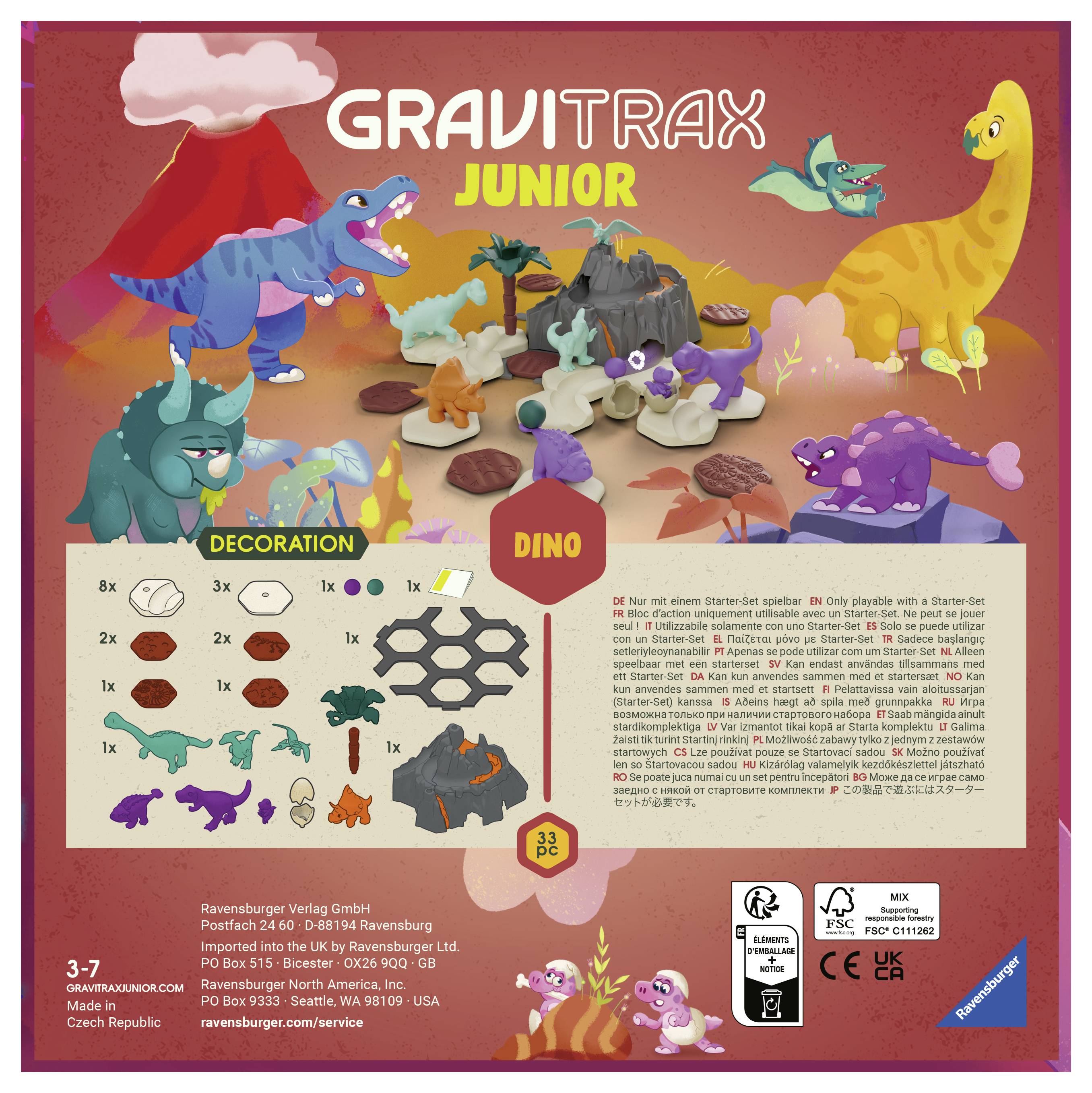 Ravensburger GraviTrax Junior - Rozšírenie Dino GraviTrax Junior - Extension Dino 24587-1