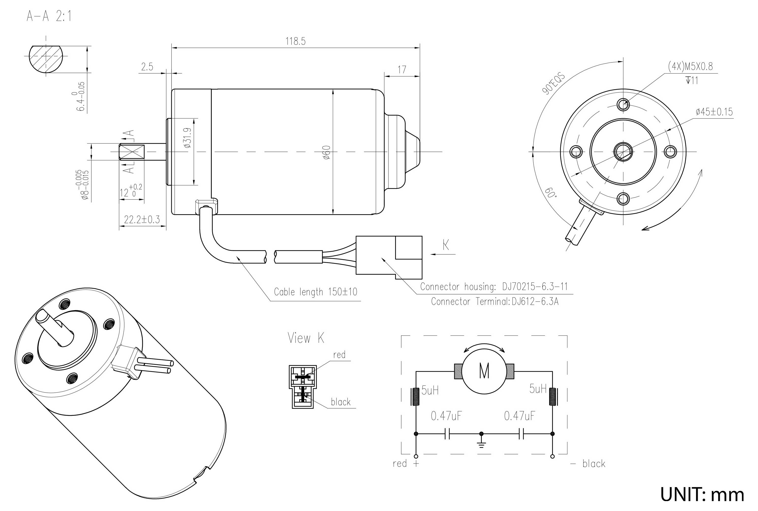 TRU COMPONENTS jednosmerný elektromotor prevod TC-NZD2805-24-25-0.2, TC-13652948, 24 V/DC, 0.2 Nm, 2000 U/min, hriadeľ 8-4