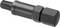 Čierny nástavec na náradie s hexagonálnym zakončením. Pravdepodobne sa používa na skrutkovacie práce alebo ako adaptér.