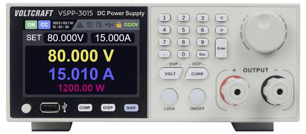 VOLTCRAFT VSPP-3015 19" laboratórny zdroj s nastaviteľným napätím, 0 - 150 V/DC, 0 - 30 A, 3000 W, USB, RS-485, LAN, možné programovať, možné diaľkovo ovládať, výstup 1 x, VC-17068695