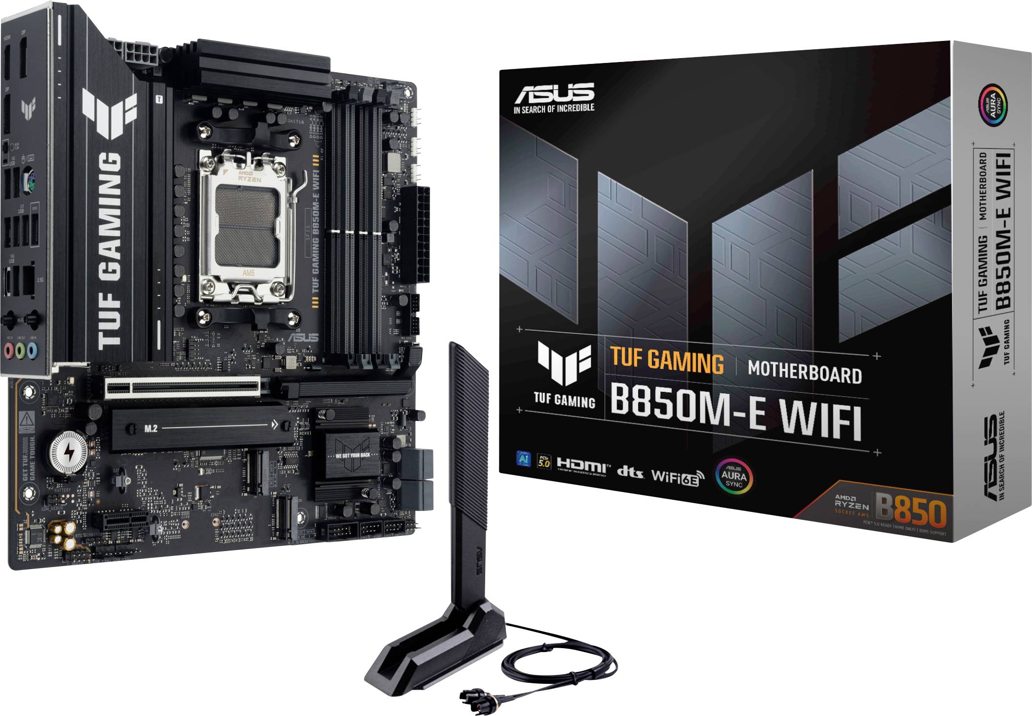 Asus TUF B850M-E Základná doska Socket AMD AM5 Tvarový faktor Micro-ATX Čipová sada základnej dosky AMD® B850-0