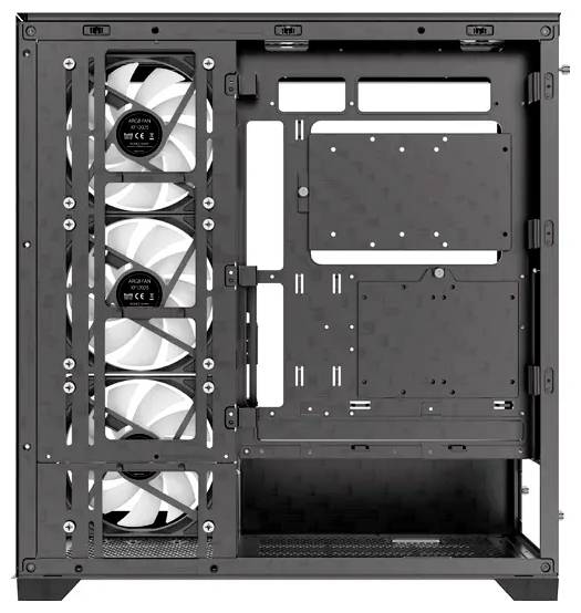 Xilence Gleam midi tower PC skrinka čierna bočné okno-6