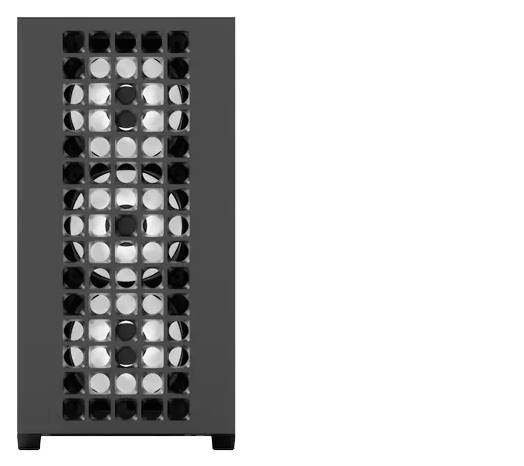AeroCool D302A-G-BK mini tower PC skrinka čierna, biela-3