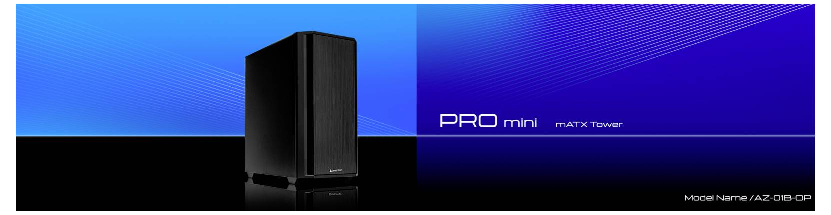 Chieftec AZ-01B-OP mini tower PC skrinka čierna-12