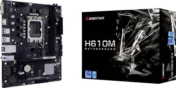 BioStar H610MHC Základná doska Socket Intel® 1700 Tvarový faktor Micro-ATX Čipová sada základnej dosky Intel® H610