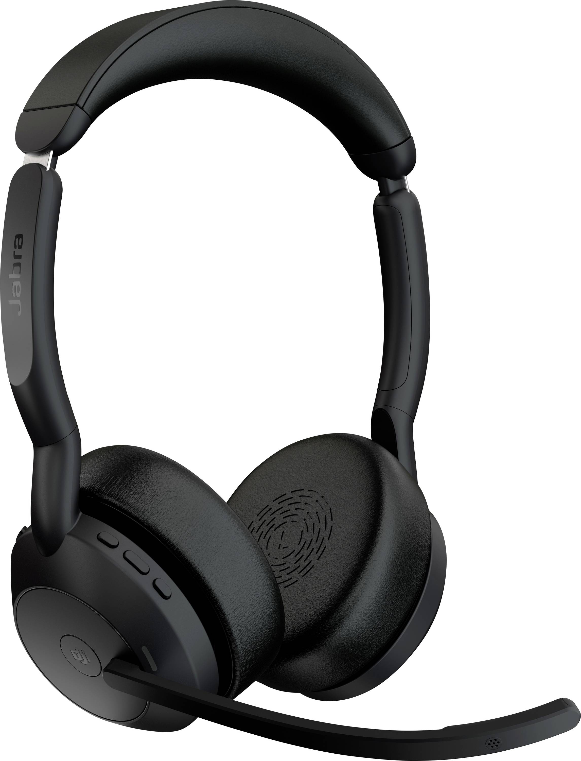 Jabra Evolve2 55 Link 380/390a UC Stereo Micro-casque supra-auriculaire Bluetooth Stereo noir Suppression du bruit du microphone, Noise Cancelling ordinateur 4