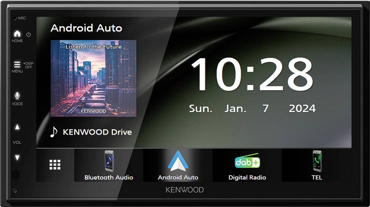 Kenwood KENWOOD - DMX6523DAB Autoradio met scherm dubbel DIN Android Auto, Apple CarPlay, Aansluiting voor achteruitrijcamera, DAB+ tuner, Bluetooth handsfree