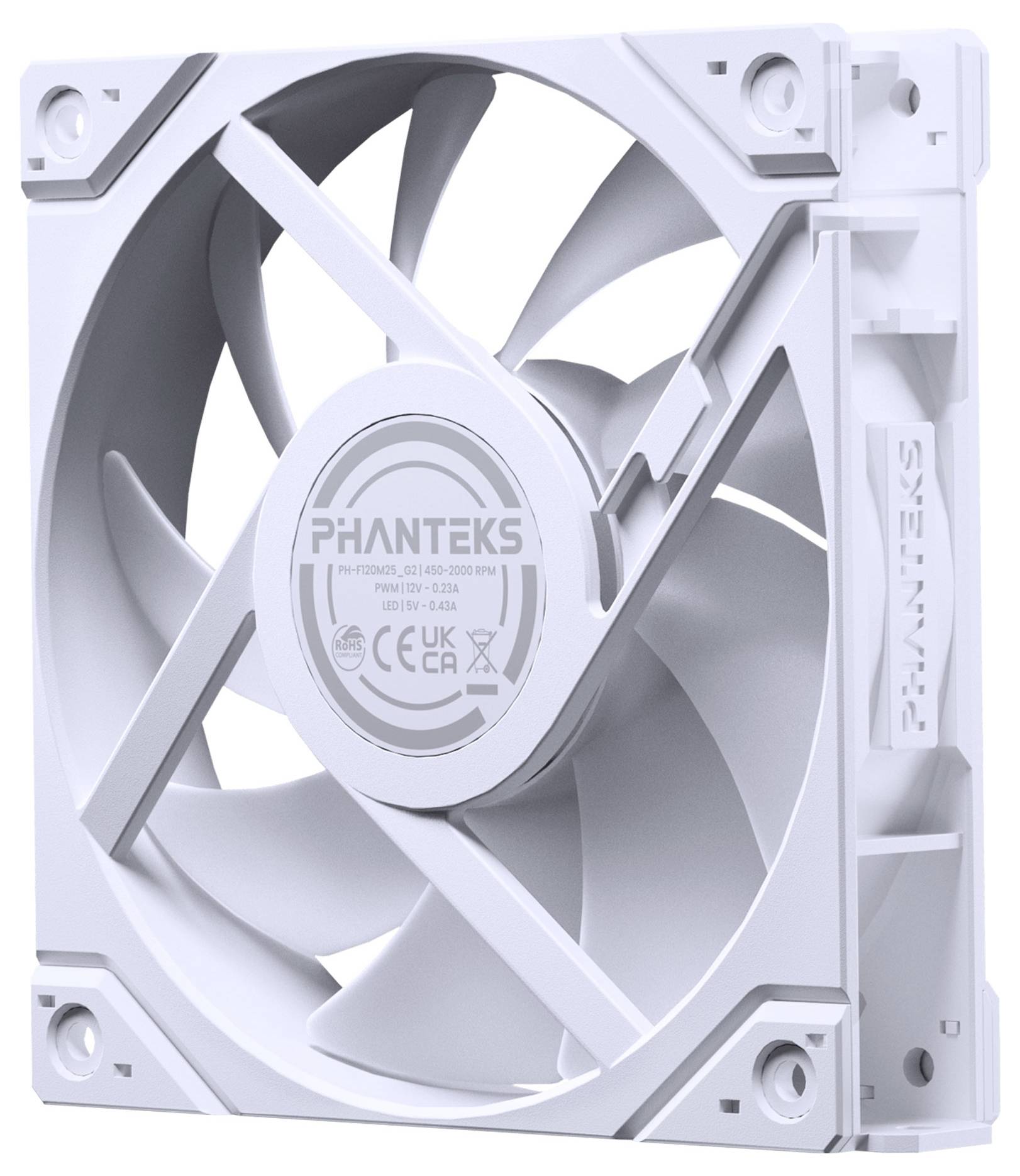 Phanteks PH-F120M25R_G2_DWT01 PC vetrák s krytom biela (š x v x h) 120 x 25 x 120 mm-2