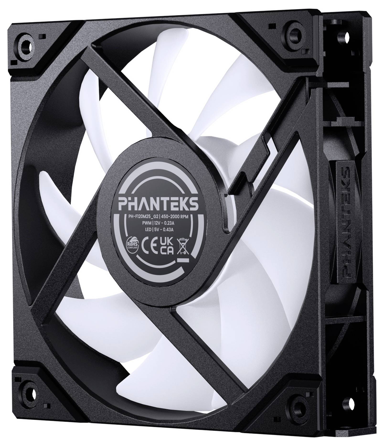 Phanteks PH-F120M25R_G2_DBK01_3P PC vetrák s krytom čierna (š x v x h) 120 x 25 x 120 m-3