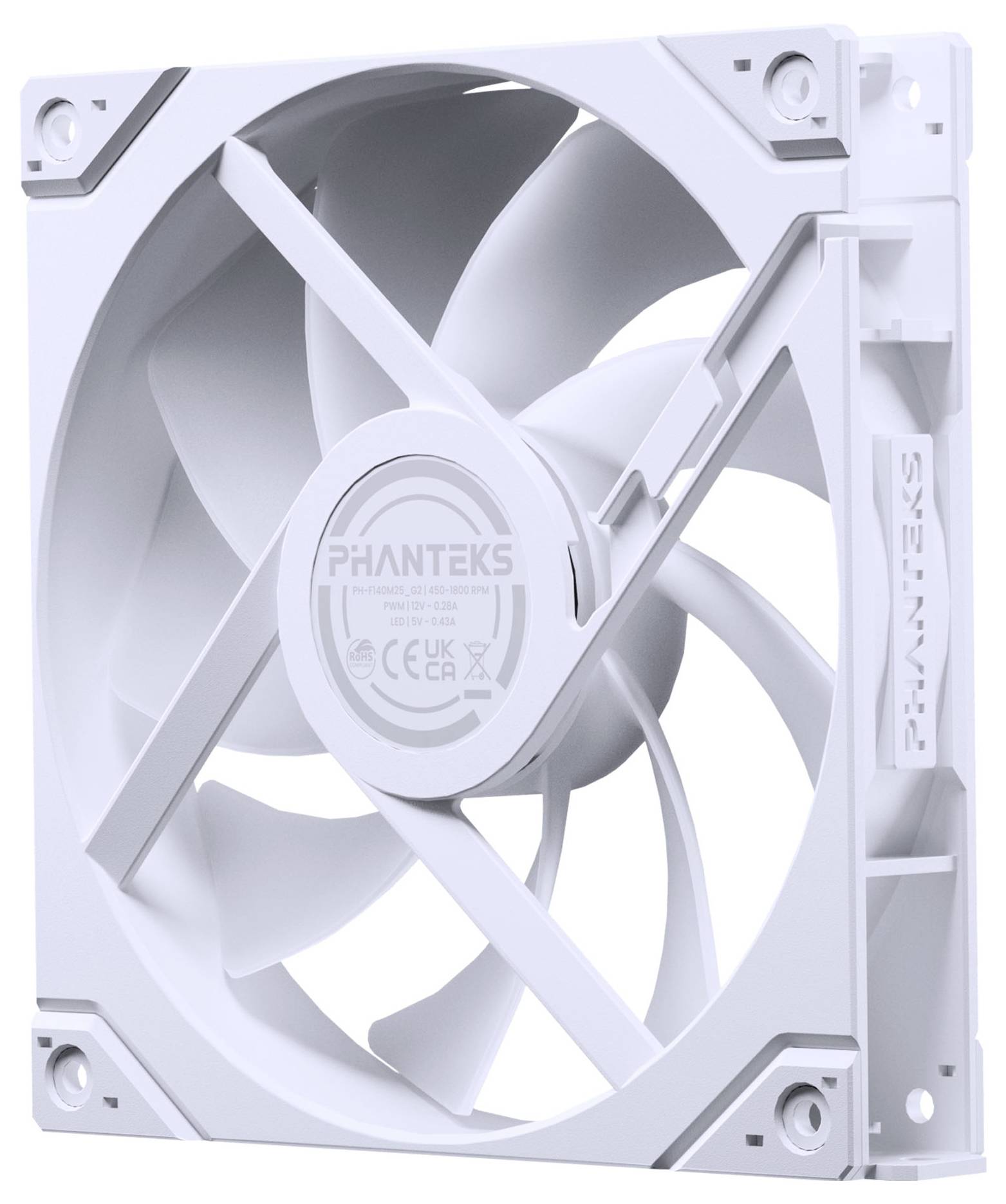 Phanteks PH-F140M25_G2_DWT01 PC vetrák s krytom biela-2