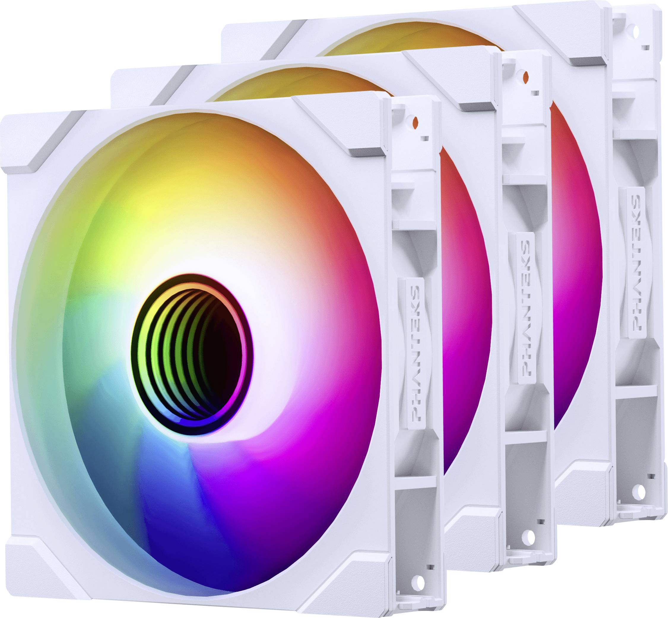 Phanteks PH-F140M25R_G2_DWT01_3P PC vetrák s krytom viacfarebná (š x v) 140 mm x 140 mm vrátane LED osvetlenia-0