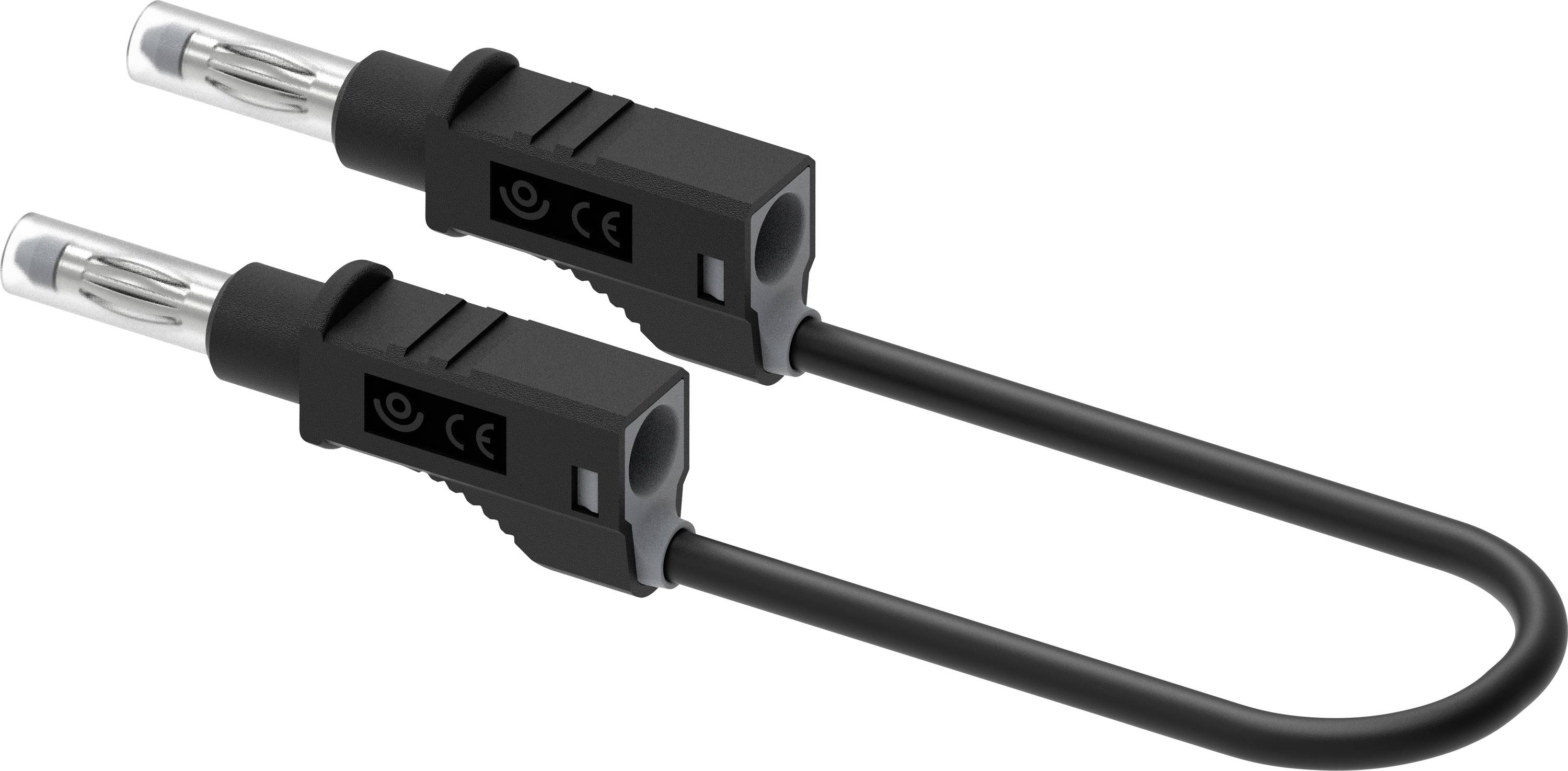 Electro PJP 2214/600V-CD1-50N Cavo di misura Spina a banana 50 cm Nero 1 pz.