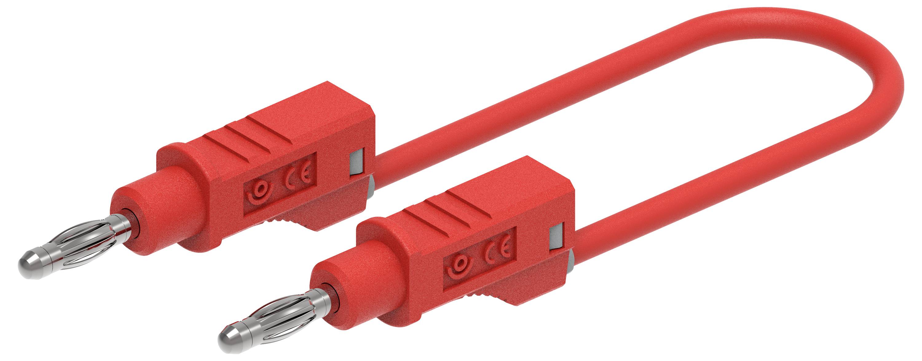 Electro PJP 2112-CD1-100R merací kábel [banánikova zástrčka 4 mm - ] 100 cm červená 1 ks-1