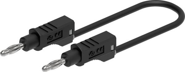 Electro PJP 2111-CD1-50N merací kábel [banánikova zástrčka 4 mm - ] 50 cm čierna 1 ks