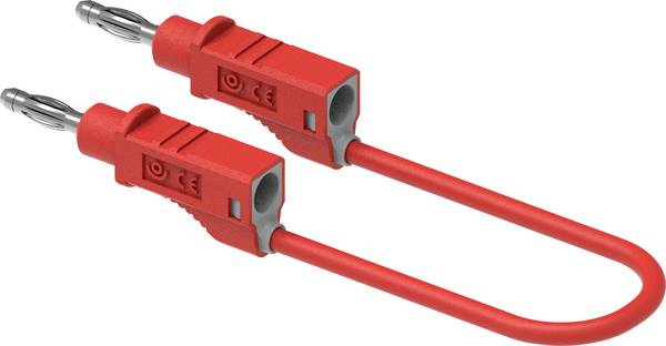 Electro PJP 2111-CD1-50R merací kábel [banánikova zástrčka 4 mm - ] 50 cm červená 1 ks