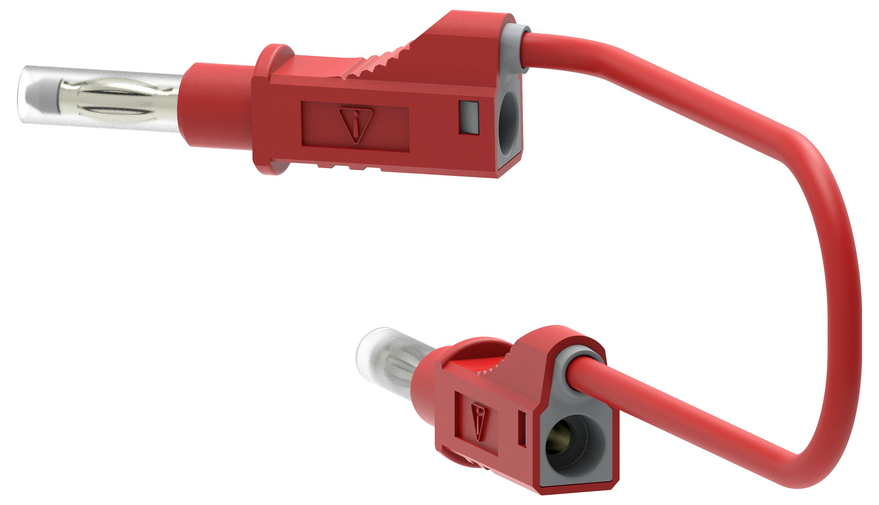 Electro PJP 2212/600V-CD1-100R merací kábel [banánikova zástrčka 4 mm - banánikova zástrčka 4 mm] 100 cm červená 1 ks-2
