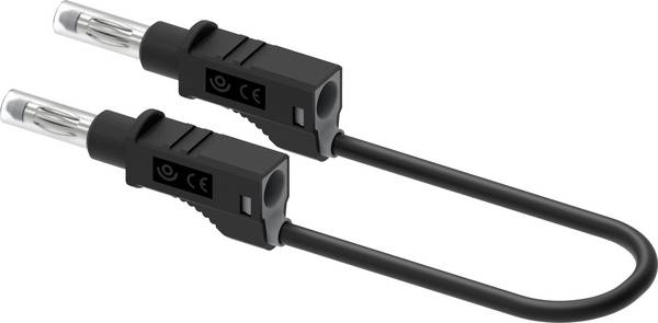 Electro PJP 2210/600V-CD1-50N merací kábel [banánikova zástrčka 4 mm - ] 50 cm čierna 1 ks