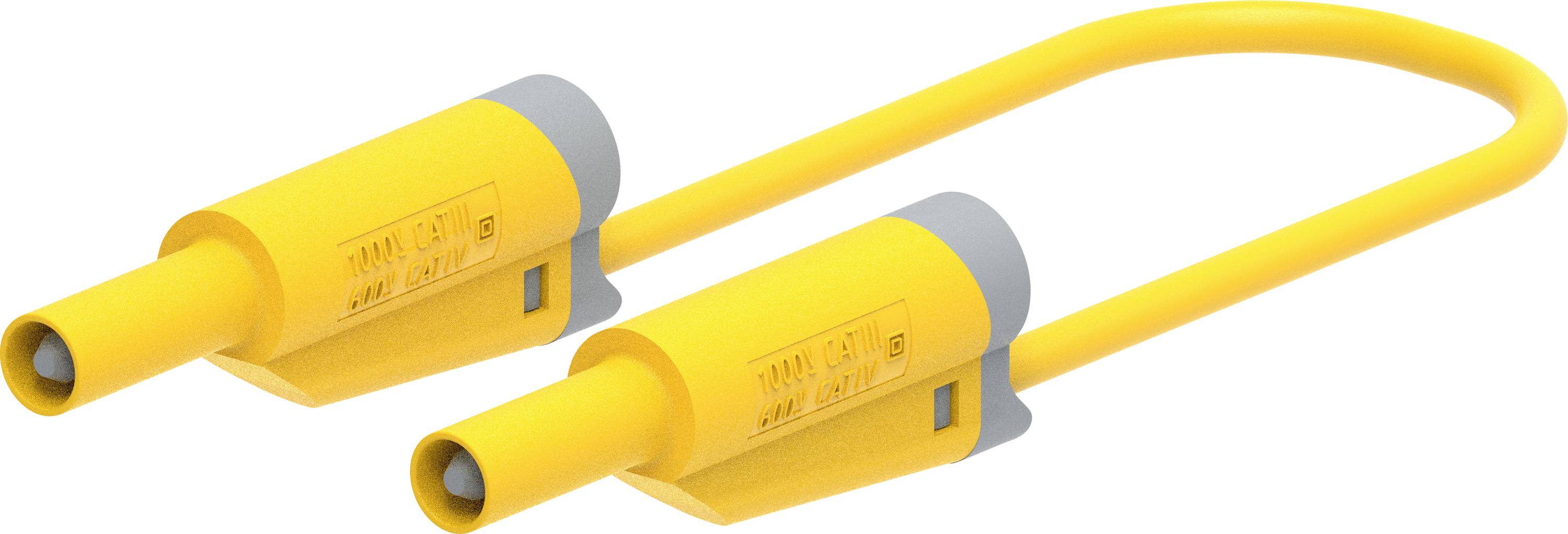 Electro PJP 2712-IEC-CD1-100J merací kábel [banánková zástrčka - ] 100 cm žltá 1 ks-0