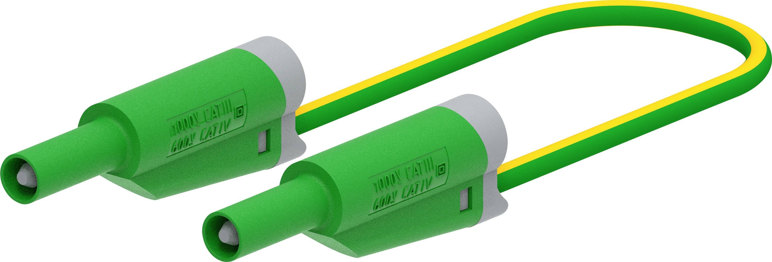 Electro PJP 2712-IEC-CD1-100V merací kábel [banánková zástrčka - ] 100 cm zelená 1 ks-0